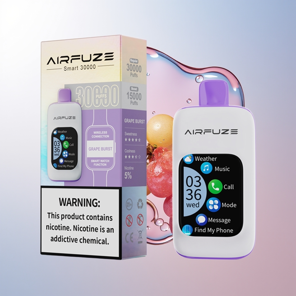 Wholesale Croatia AirFuze Smart 30000 Pufova Jednokratna Vape Grozdani Prasak 5 900mAh Type-C 201\\TFT
